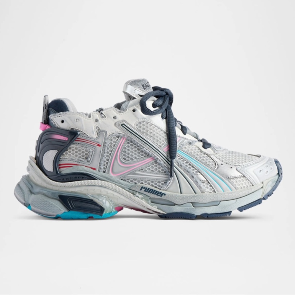 Balenciaga Mesh Runner Sneakers – Natural / Multi – Size EU 41 / US 8